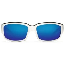 Costa Del Mar Caballito 580G Polarized Sunglasses -JH Tackle Store Costa Del Mar Caballito 580G Polarized Sunglasses White Black Frame and Blue Mirror Lens 1